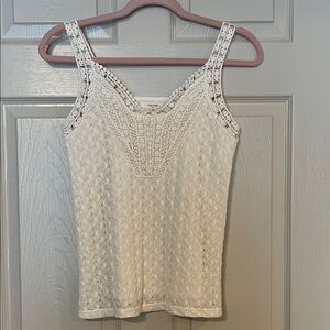Maurices Women’s White Crochet Camisole Top Small